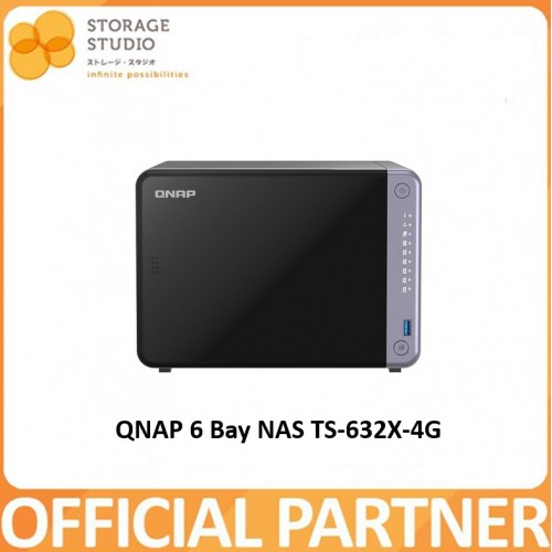 QNAP TS-632X-4G 6 Bay Tower NAS. Singapore Local Warranty 2 Years